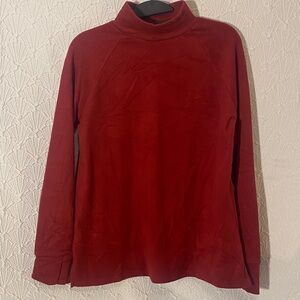Cuddl Duds Women's Rich Red Long Sleeve Top Cozy Comfortably Warm Cuddle. Rustic
